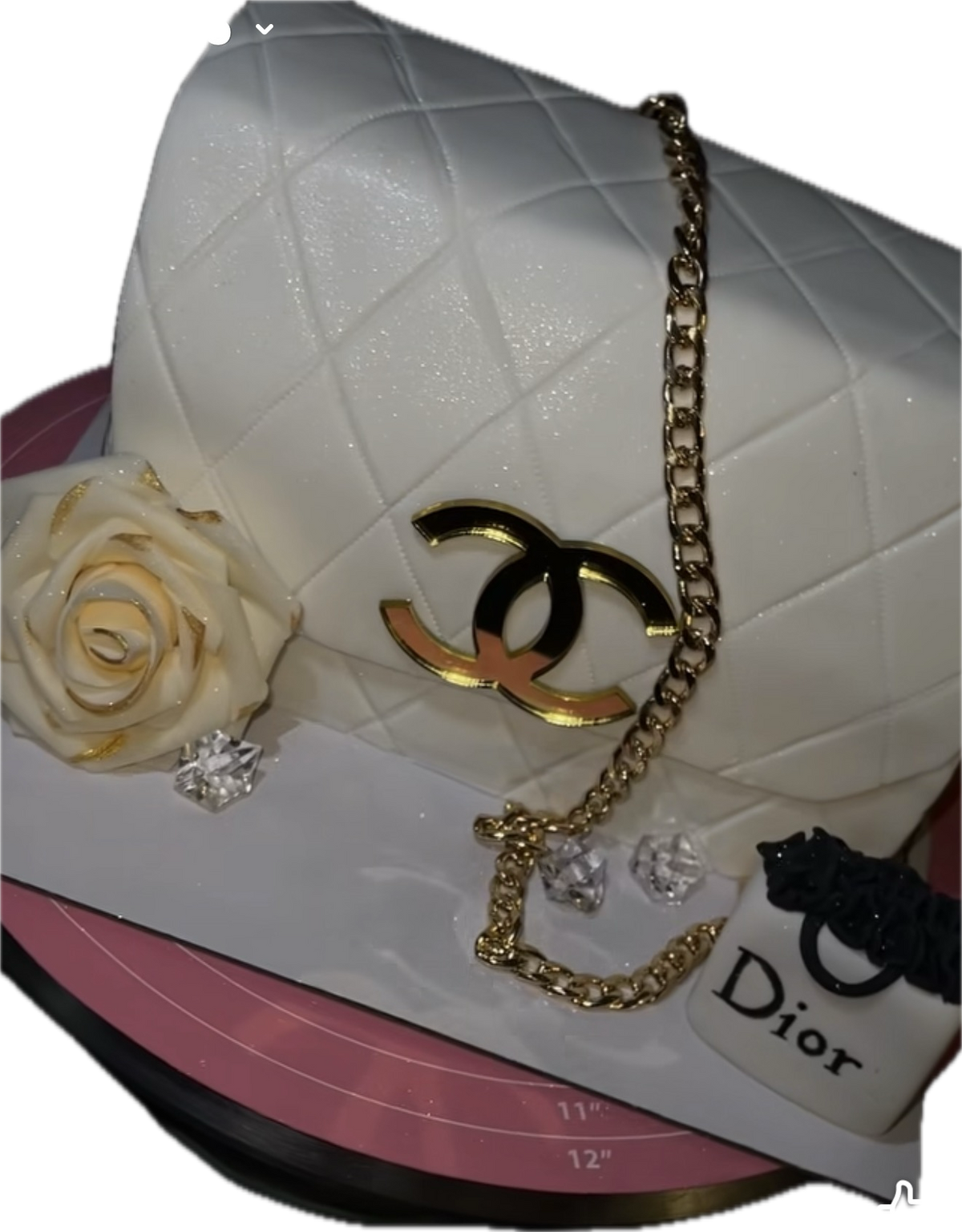 Designer luxury handbag cake