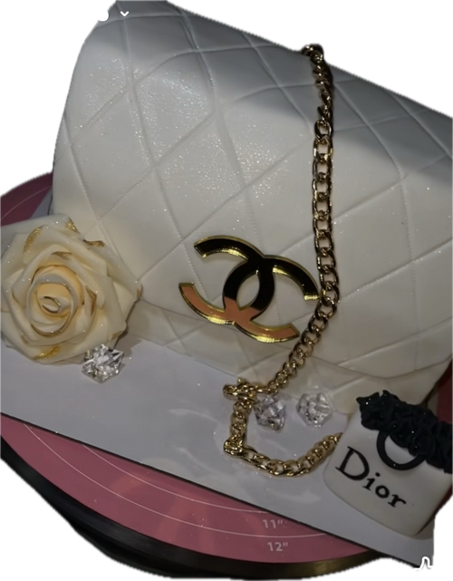 Designer luxury handbag cake